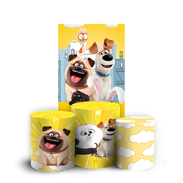 Capas Faixa Lateral e Trio Cilindro Sublimado Veste Fácil - A Vida Secreta dos Animais