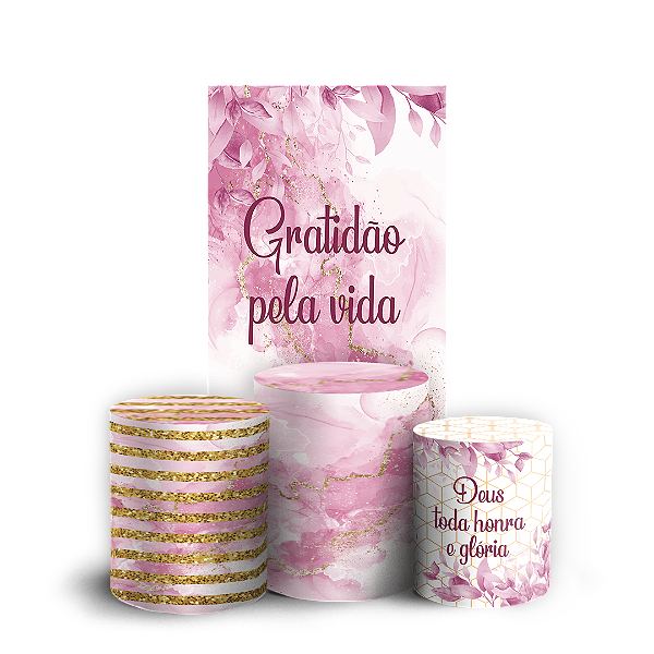 Capas Faixa Lateral e Trio Cilindro Sublimado Veste Fácil - Gratidão