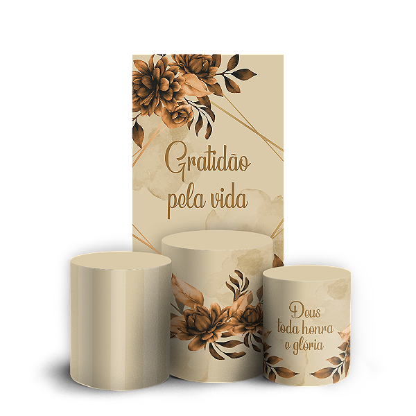 Capas Faixa Lateral e Trio Cilindro Sublimado Veste Fácil - Gratidão