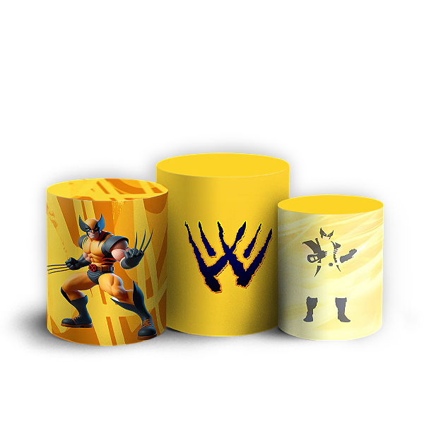 Capas Trio Cilindro Sublimado Veste Fácil - Wolverine
