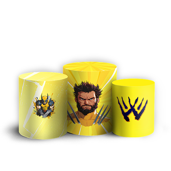 Capas Trio Cilindro Sublimado Veste Fácil - Wolverine
