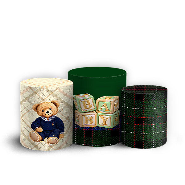 Capas Trio Cilindro Sublimado Veste Fácil - Urso Ralph