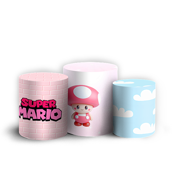 Capas Trio Cilindro Sublimado Veste Fácil - Super Mario