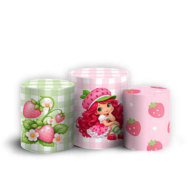 Capas Trio Cilindro Sublimado Veste Fácil - Moranguinho