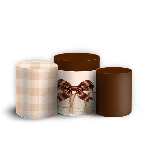 Capas Trio Cilindro Sublimado Veste Fácil - Laço