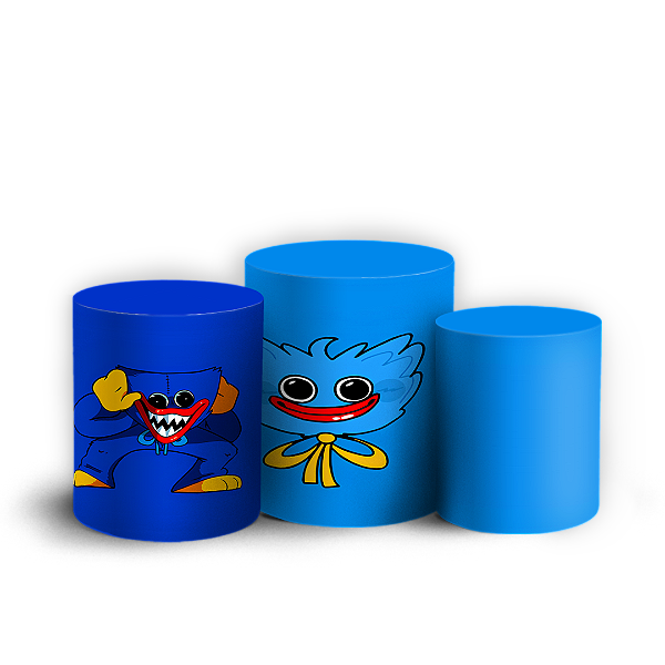 Capas Trio Cilindro Sublimado Veste Fácil - Huggy Wuggy