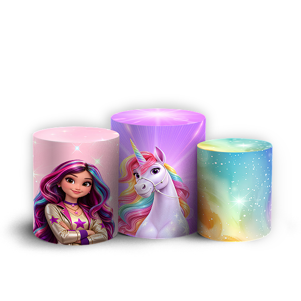 Capas Trio Cilindro Sublimado Veste Fácil - Academia do Unicornio