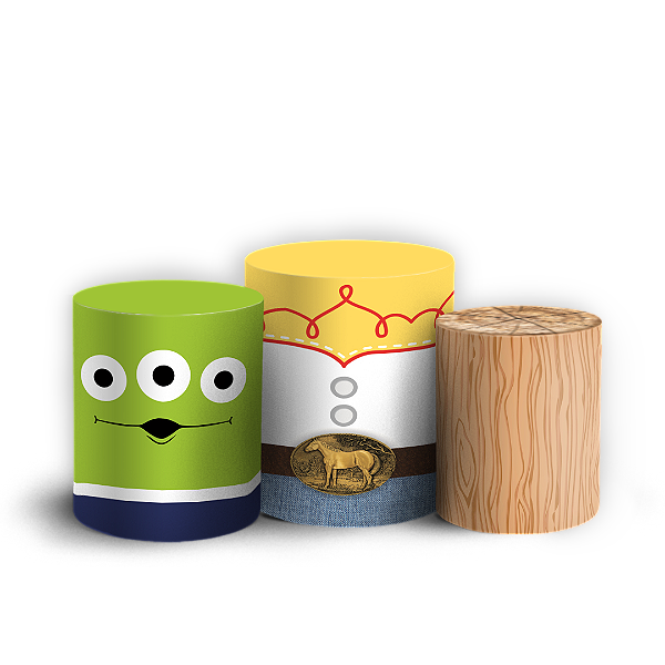 Capas Trio Cilindro Sublimado Veste Fácil - Toy Story