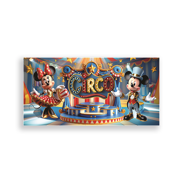 Capa Painel Retangular Sublimado - Circo do Mickey e da Minnie