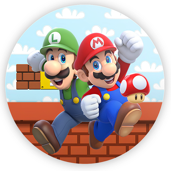 Capa Painel Redondo Sublimado - Super Mario