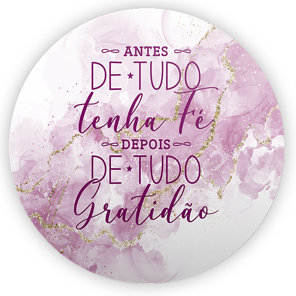 Capa Painel Redondo Sublimado - Gratidão