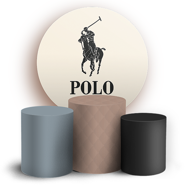 Capas Painel Redondo e Trio Cilindro Sublimado - Ralph Lauren Polo