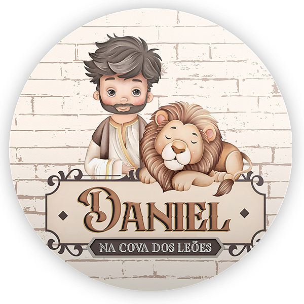 Capa Mini Painel Sublimado - Daniel na Cova dos Leões