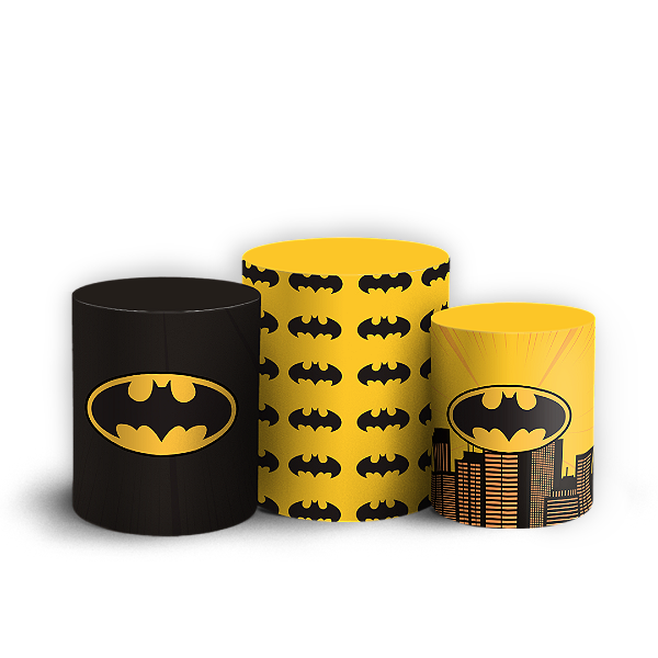 Capas Trio Cilindro Sublimado Veste Fácil - Batman