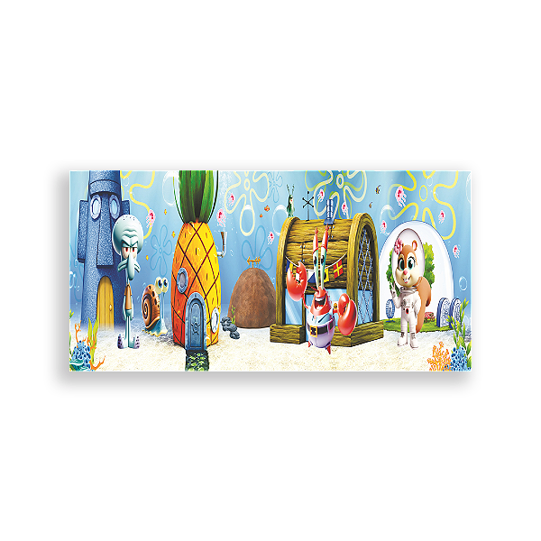 Capa Painel Retangular Sublimado - Bob Esponja