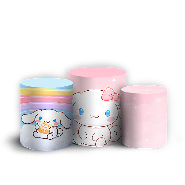 Capas Trio Cilindro Sublimado Veste Fácil - Cinnamoroll