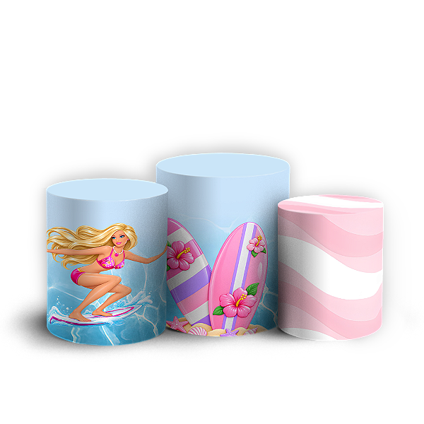 Capas Trio Cilindro Sublimado Veste Fácil - Barbie