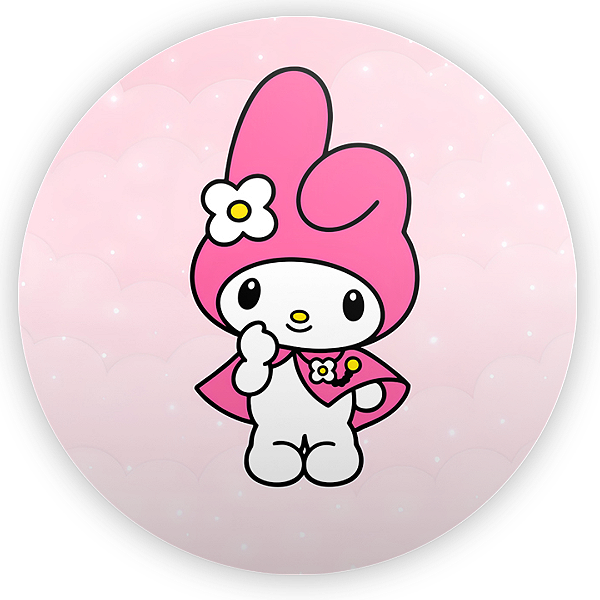 Capa Painel Redondo Sublimado - My Melody