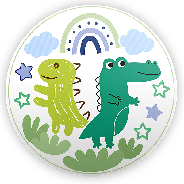 Capa Painel Redondo Sublimado - Dinossauro Baby