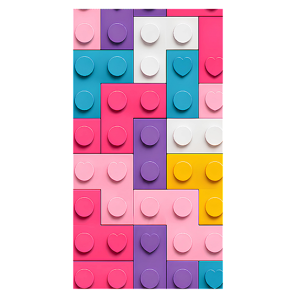 Capa Faixa Lateral Sublimado - Lego Rosa
