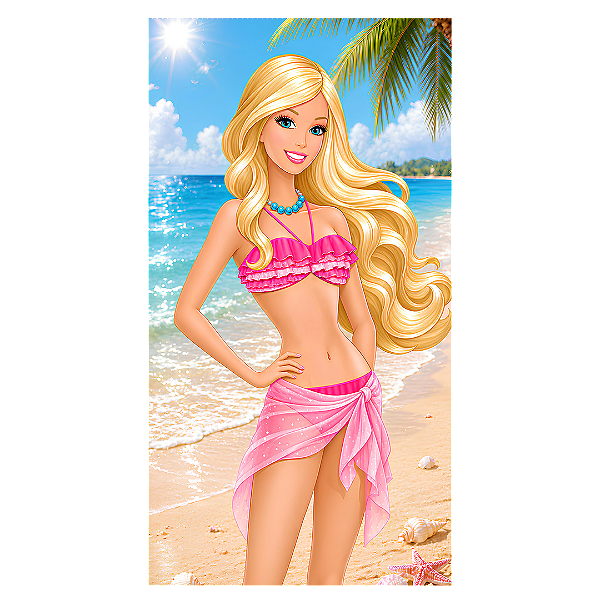 Capa Faixa Lateral Sublimado - Barbie