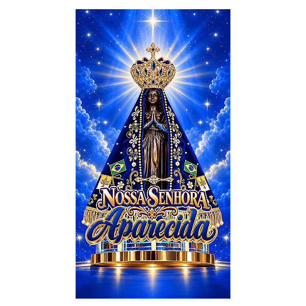 Capa Faixa Lateral Sublimado - Nossa Senhora Aparecida