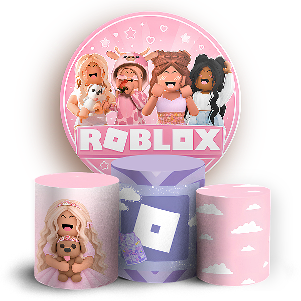 Capas Painel Redondo e Trio Cilindro Sublimado - Roblox