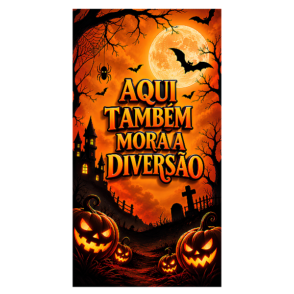 Capa Faixa Lateral Sublimado - Halloween