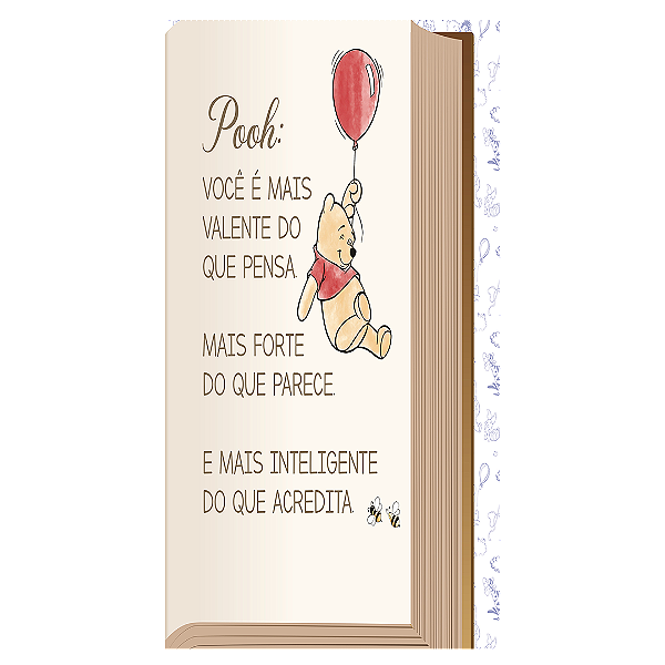 Capa Faixa Lateral Sublimado - Livro Ursinho Pooh
