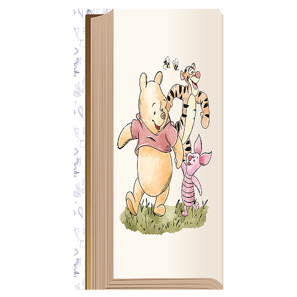 Capa Faixa Lateral Sublimado - Livro Ursinho Pooh