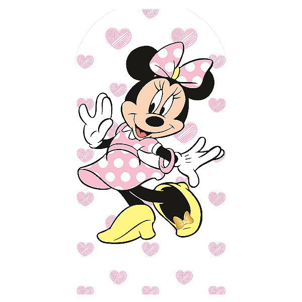 Capa Faixa Lateral Sublimado - Minnie Rosa