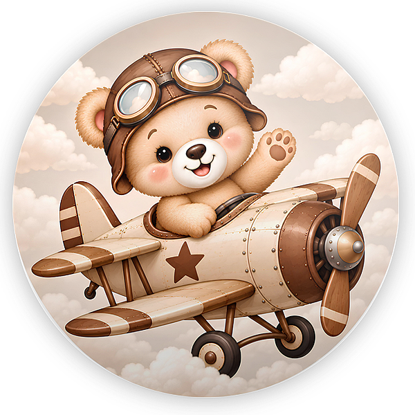 Capa Mini Painel Sublimado - Ursinho Aviador