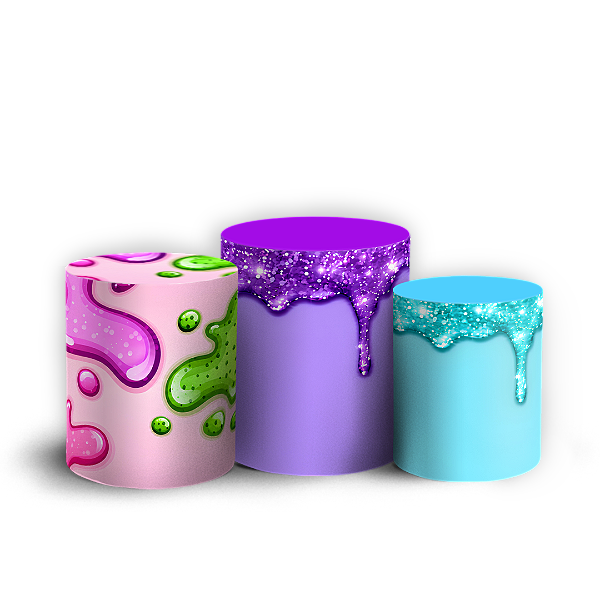 Capas Trio Cilindro Sublimado Veste Fácil - Slime