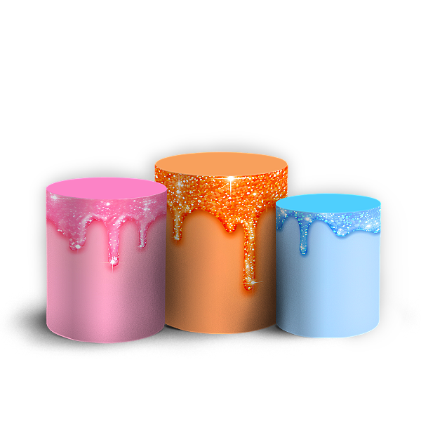 Capas Trio Cilindro Sublimado Veste Fácil - Slime
