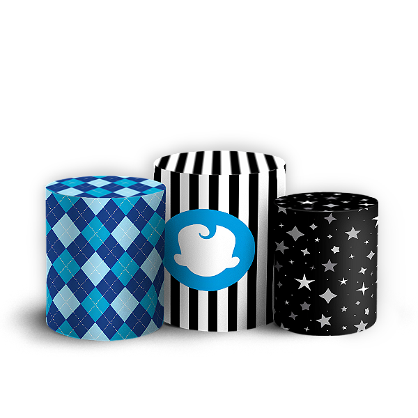 Capas Trio Cilindro Sublimado Veste Fácil - Poderoso Chefinho