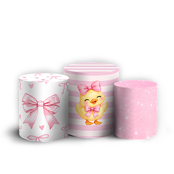 Capas Trio Cilindro Sublimado Veste Fácil - Patinhos