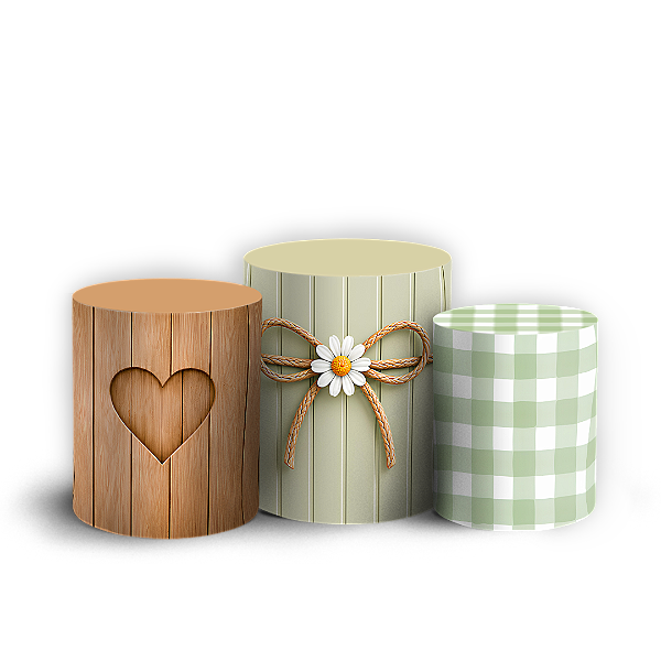 Capas Trio Cilindro Sublimado Veste Fácil - Jardim