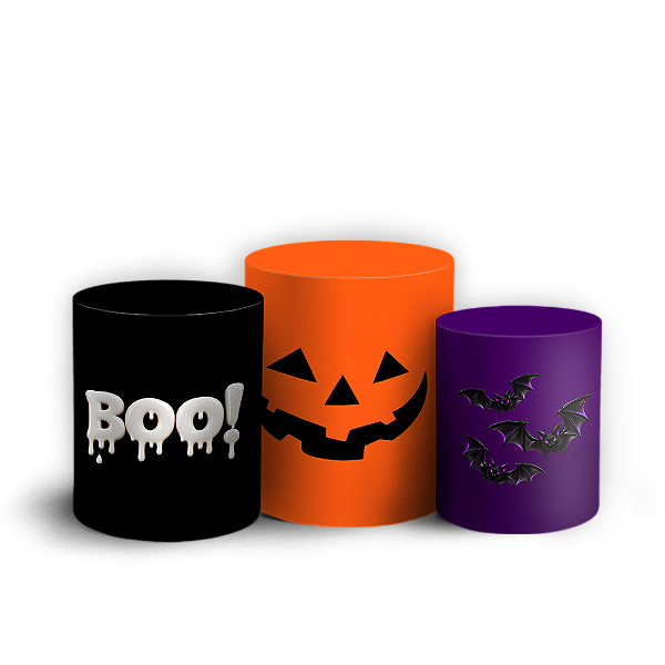 Capas Trio Cilindro Sublimado Veste Fácil - Halloween