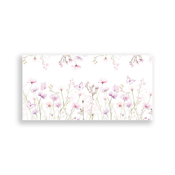 Capa Painel Retangular Sublimado - Flores - Barrado