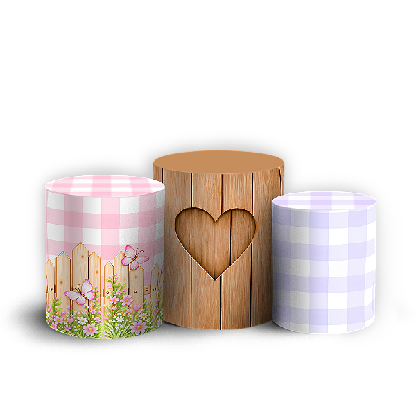 Capas Trio Cilindro Sublimado Veste Fácil - Jardim