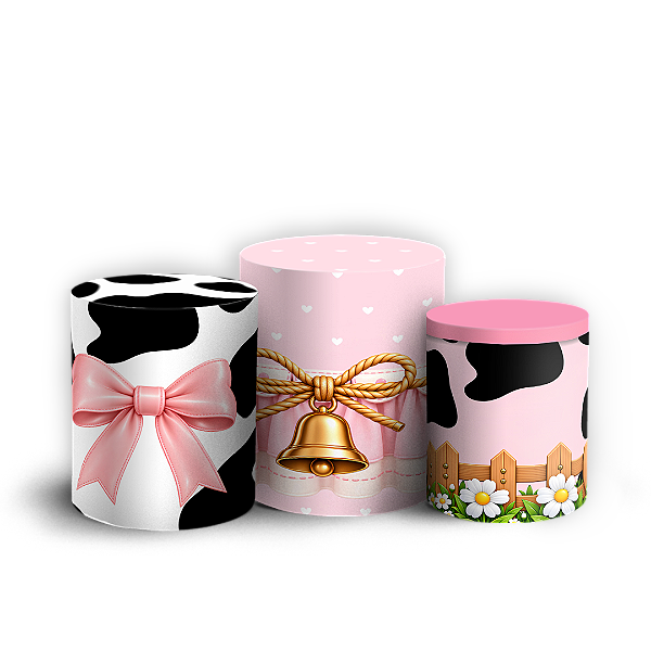 Capas Trio Cilindro Sublimado Veste Fácil - Fazendinha