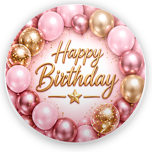 Capa Mini Painel Sublimado - Happy Birthday