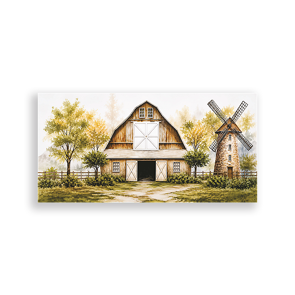 Capa Painel Retangular Sublimado - Fazendinha