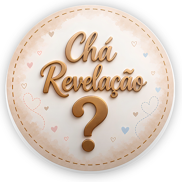 Capa Painel Redondo Sublimado - Chá Revelação