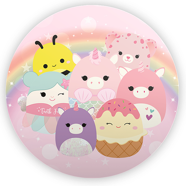 Capa Painel Redondo Sublimado - Squishmallow