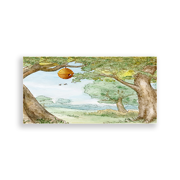 Capa Painel Retangular Sublimado - Ursinho Pooh
