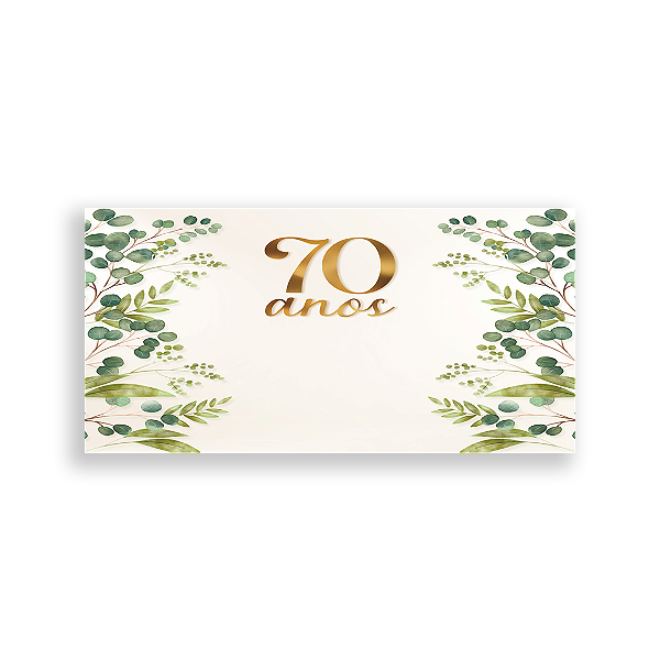 Capa Painel Retangular Sublimado - 70 Anos - Folhagem