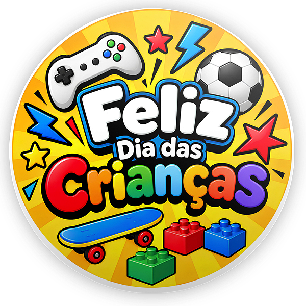 Capa Painel Redondo Sublimado - Dia das Crianças