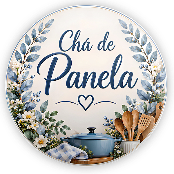 Capa Painel Redondo Sublimado - Chá de Panela
