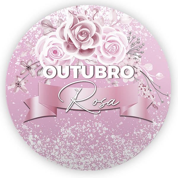 Capa Painel Redondo Sublimado - Outubro Rosa